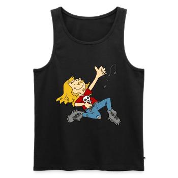 Luftgitarre Rock'n' Roll Heavey Metal Geschenk - Männer Premium Bio Tank Top - Schwarz - Vorne - AI Model Male 178 light (178cm)