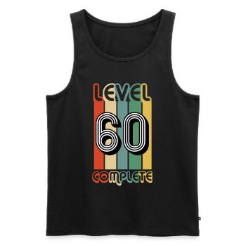 60 Jahre Geburtstag Opa Großvater Geschenk - Männer Premium Bio Tank Top - Schwarz - Vorne - Michal (187cm)