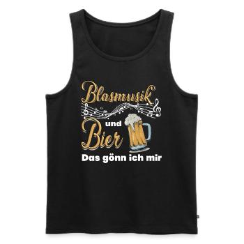 Brass music Beer Volksfest Brass band Folk music - Men's Premium Organic Tank Top - black - Front - AI Model Male 178 light (178cm)