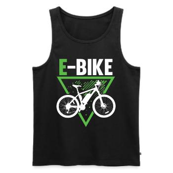 E bike Ebike E-bike - Débardeur bio Premium Homme - noir - Devant - AI Model Male 178 light (178cm)