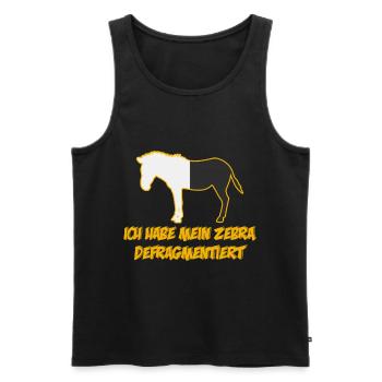 Zebra Defragmentiert Informatiker - Männer Premium Bio Tank Top - Schwarz - Vorne - Michal (187cm)