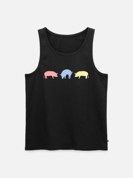 Retro Pig Pig Pig - Men's Premium Organic Tank Top - black