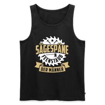 Sägespäne Feenstaub der Männer - Männer Premium Bio Tank Top - Schwarz - Vorne - Michal (187cm)