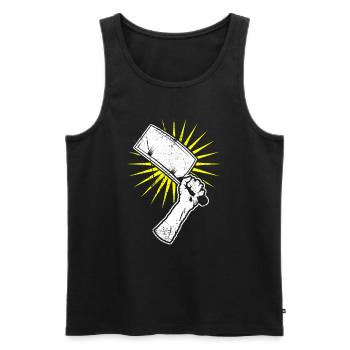 Hackbeil Kuechenbeil Geschenk - Männer Premium Bio Tank Top - Schwarz - Vorne - AI Model Male 178 light (178cm)