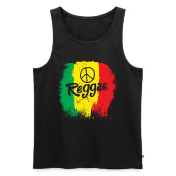 Reggae Grunge Reggaeton Reggaestyle Musik - Männer Premium Bio Tank Top - Schwarz - Vorne - AI Model Male 178 light (178cm)