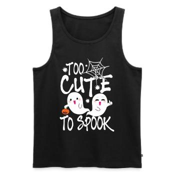 Too Cute to Spook - Halloween Fantôme fantôme - Débardeur bio Premium Homme - noir - Devant - Michal (187cm)