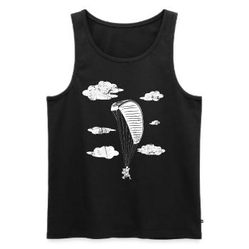 Parapente Parapente Pilote Cadeau - Débardeur bio Premium Homme - noir - Devant - Michal (187cm)