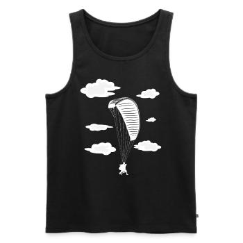 Pilote de parapente parapente - Débardeur bio Premium Homme - noir - Devant - Michal (187cm)