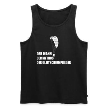 Gleitschirmflieger Paraglider Gleitschirm - Männer Premium Bio Tank Top - Schwarz - Vorne - Michal (187cm)