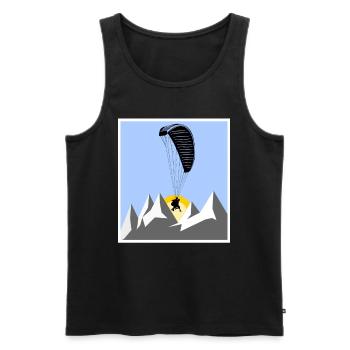 Paragliding Gleitschirm Alpen - Männer Premium Bio Tank Top - Schwarz - Vorne - Michal (187cm)