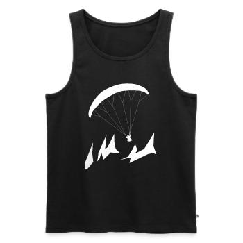 Parapente Parapente Alpes - Débardeur bio Premium Homme - noir - Devant - Michal (187cm)