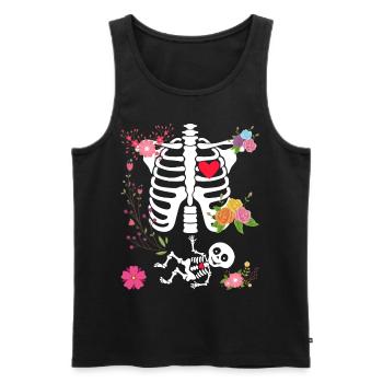 halloween t shirt maternity - Men's Premium Organic Tank Top - black - Front - AI Model Male 178 light (178cm)