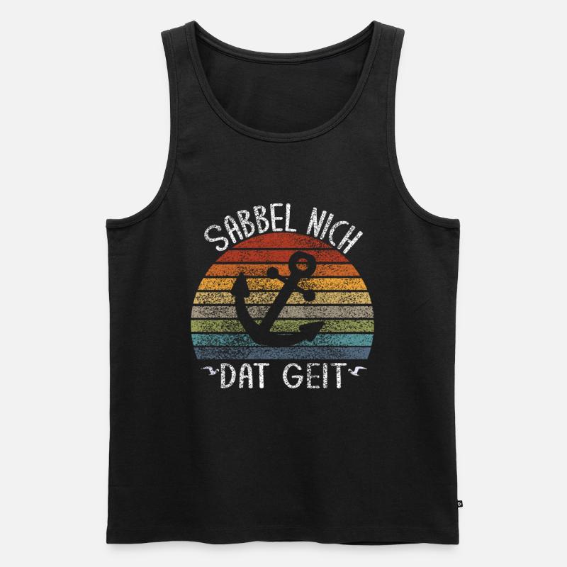 Sabbel Nich Dat Geit - Men's Premium Organic Tank Top - black