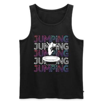 Jumping Trampoline Fitness Workout Trendsport - Men's Premium Organic Tank Top - black - Front - AI Model Male 178 light (178cm)
