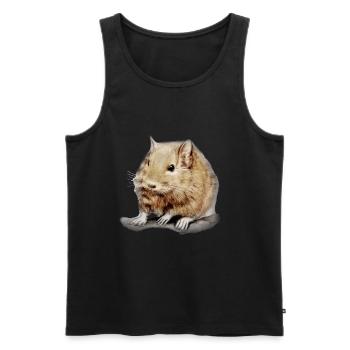 Degu rodent mouse rat rodent guinea pig - Men's Premium Organic Tank Top - black - Front - Michal (187cm)