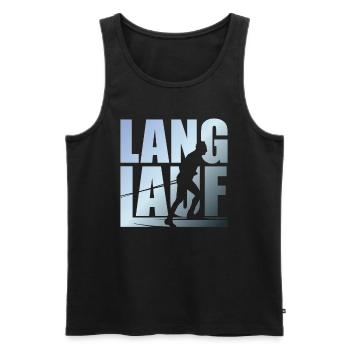 Skilanglauf Langläufer - Männer Premium Bio Tank Top - Schwarz - Vorne - Michal (187cm)