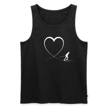 J'aime le biathlon - Débardeur bio Premium Homme - noir - Devant - Michal (187cm)