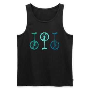 Vintage Unicycle Unicycle - Débardeur bio Premium Homme - noir - Devant - Michal (187cm)