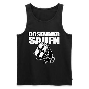 Dosenbier Saufen - Männer Premium Bio Tank Top - Schwarz - Vorne - Michal (187cm)