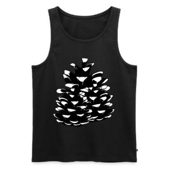 Pine tree nature tree forest nature friend environment - Men's Premium Organic Tank Top - black - Front - AI Model Male 178 light (178cm)