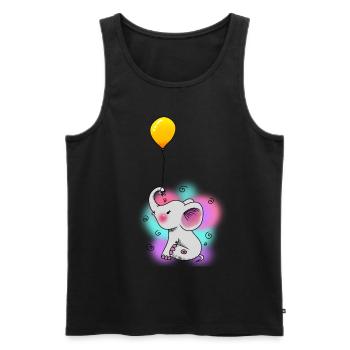 Luftballon Elefant Baby Fantasy Kinder Kleinkind - Männer Premium Bio Tank Top - Schwarz - Vorne - Michal (187cm)