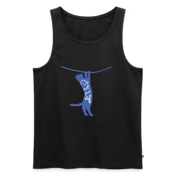 Motivation Cat Sport Sweet Trend Gift - Men's Premium Organic Tank Top - black - Front - Michal (187cm)