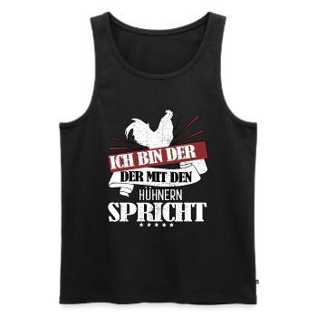 Hühnerflüsterer Landwirt Bauer - Männer Premium Bio Tank Top - Schwarz - Vorne - AI Model Male 178 light (178cm)