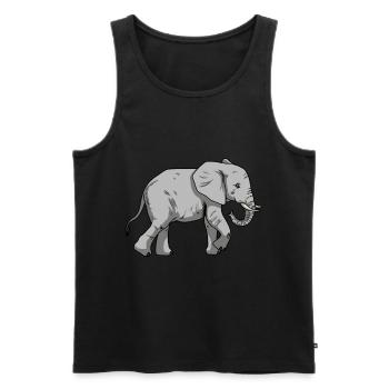 Elephant Elephant Wildlife Baby Zoo Animals Zoo - Men's Premium Organic Tank Top - black - Front - Michal (187cm)