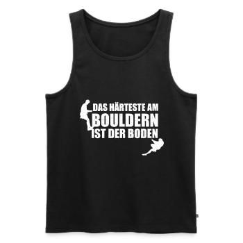 Bouldern Klettern Boden Boulderhalle Geschenk - Männer Premium Bio Tank Top - Schwarz - Vorne - Michal (187cm)