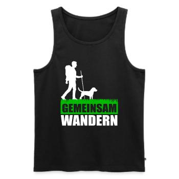 Wanderung Hund - Männer Premium Bio Tank Top - Schwarz - Vorne - AI Model Male 178 light (178cm)