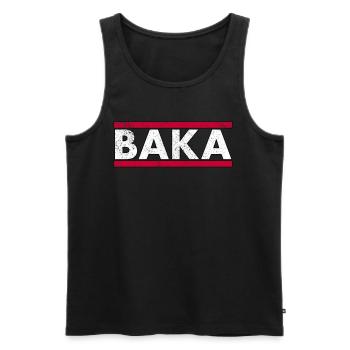 Baka anime - Men's Premium Organic Tank Top - black - Front - AI Model Male 178 light (178cm)