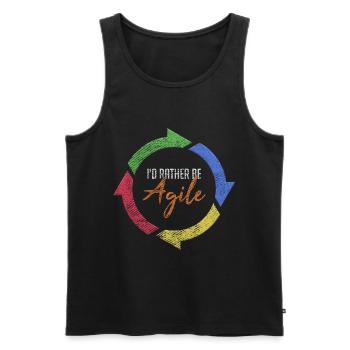 Agile Scrum Master Software Devops Coding - Männer Premium Bio Tank Top - Schwarz - Vorne - AI Model Male 178 light (178cm)