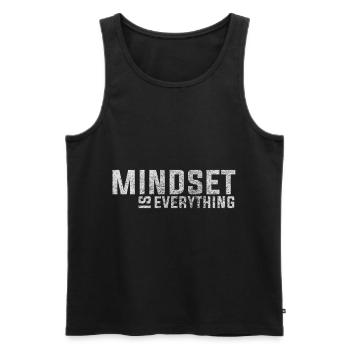 Die Denkweise Ist Alles Mindset Motivation Quotes - Männer Premium Bio Tank Top - Schwarz - Vorne - AI Model Male 178 light (178cm)