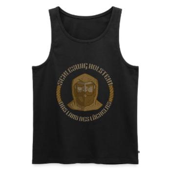 Schleswig Holstein Land Des Lächelns - Männer Premium Bio Tank Top - Schwarz - Vorne - Michal (187cm)