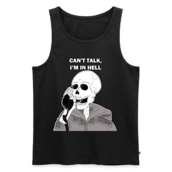 Lustiger Spruch Skelett Totenkopf Geschenk - Männer Premium Bio Tank Top - Schwarz - Vorne - AI Model Male 178 light (178cm)