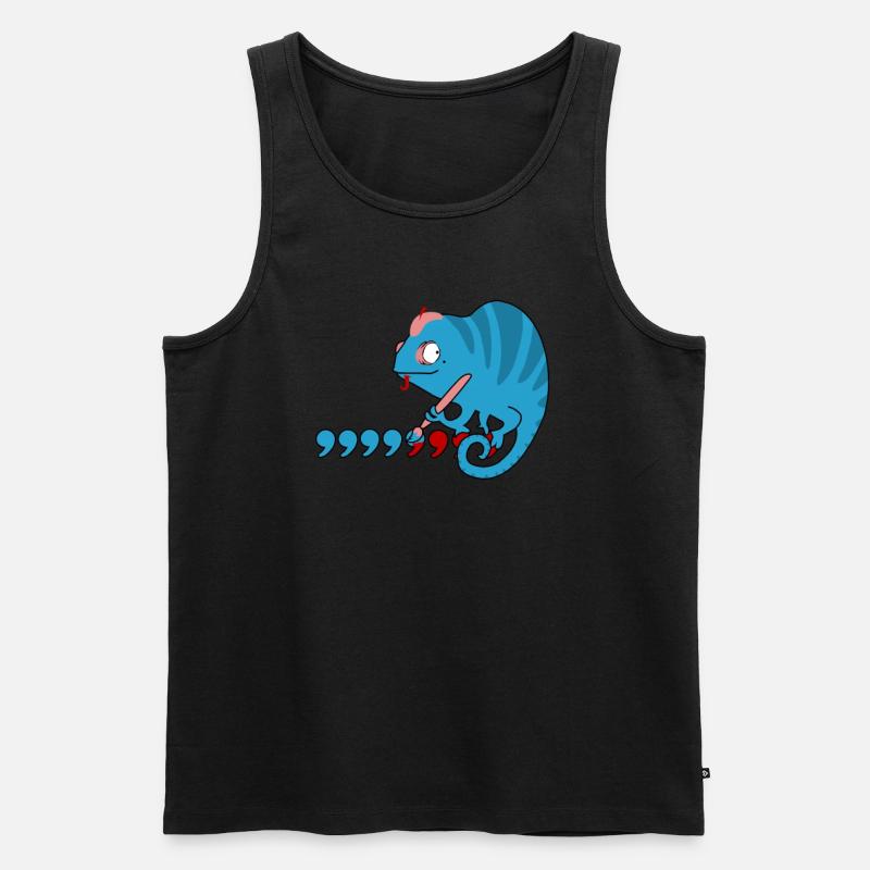 Comma Cameleon - Männer Premium Bio Tank Top - Schwarz