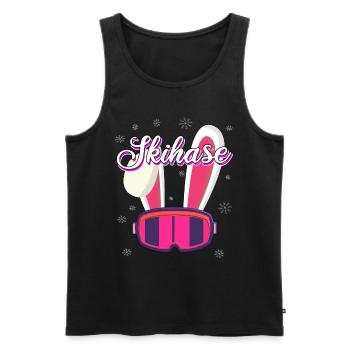 Skihase - Männer Premium Bio Tank Top - Schwarz - Vorne - AI Model Male 178 light (178cm)
