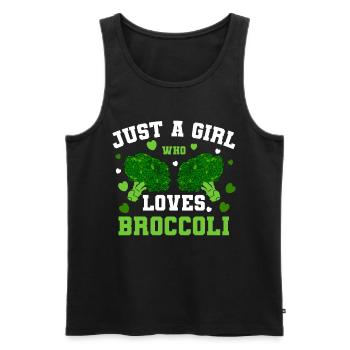 brocoli - Débardeur bio Premium Homme - noir - Devant - Michal (187cm)