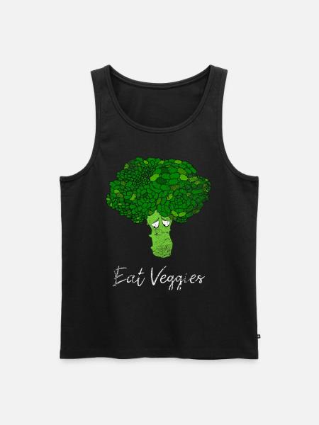 Eat veggies broccoli vegetables - Men's Premium Organic Tank Top - black