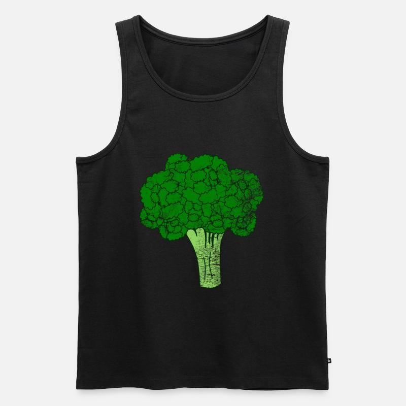 Brokkoli - Männer Premium Bio Tank Top - Schwarz