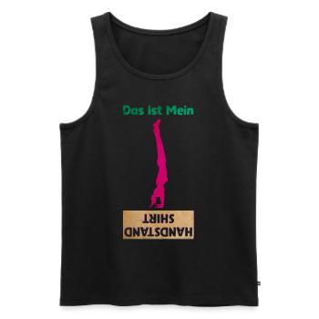 Akrobatik Handstand Lernen Üben Geschenk - Männer Premium Bio Tank Top - Schwarz - Vorne - Michal (187cm)