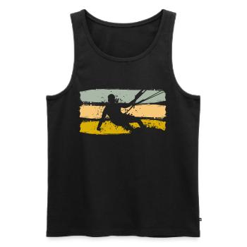 Kiteboard Kiteboarding - Männer Premium Bio Tank Top - Schwarz - Vorne - AI Model Male 178 light (178cm)