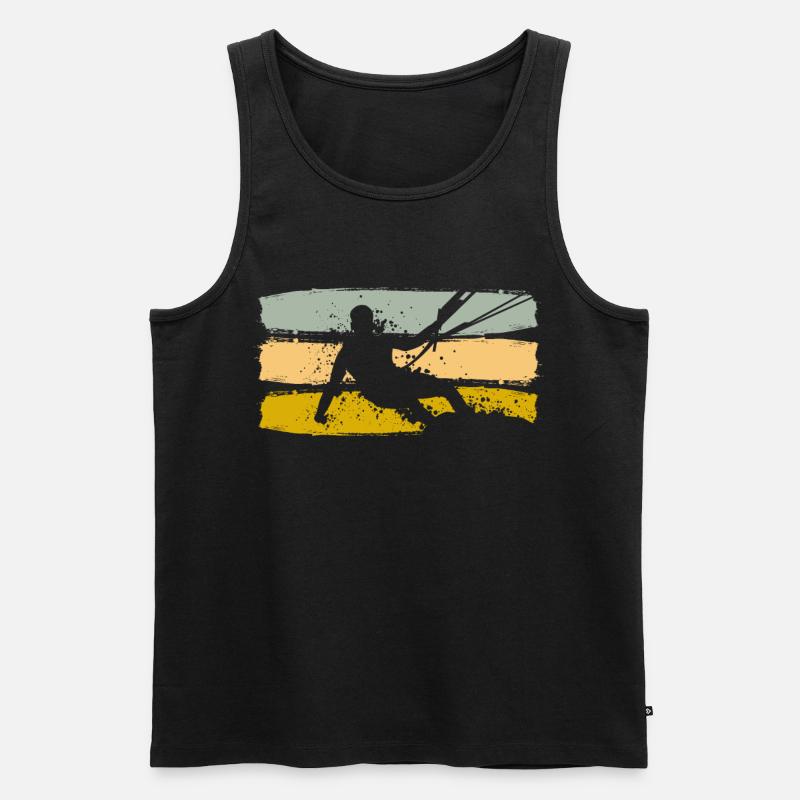 Kiteboard Kiteboarding - Männer Premium Bio Tank Top - Schwarz
