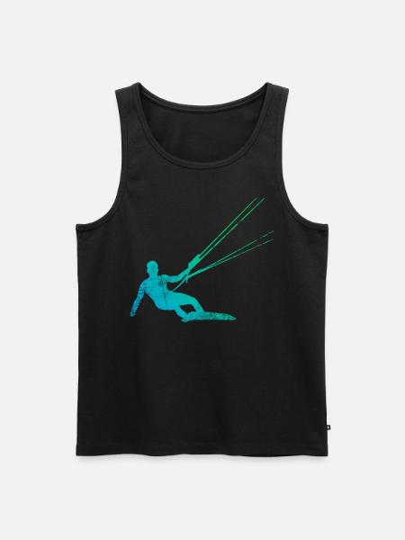 Kitesurfing kiteboarder - Men's Premium Organic Tank Top - black