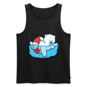 Eisbär Klimawandel Klima Global Arktis Nordpol - Männer Premium Bio Tank Top - Schwarz - Vorne - Michal (187cm)