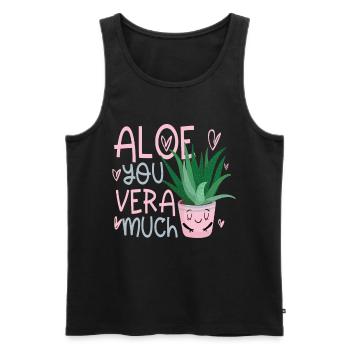 Aloe you vera much Valentinstag Verliebte - Männer Premium Bio Tank Top - Schwarz - Vorne - AI Model Male 178 light (178cm)
