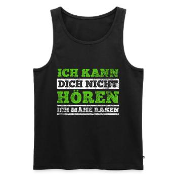 Rasenmäher Rasen Mähen - Männer Premium Bio Tank Top - Schwarz - Vorne - Michal (187cm)