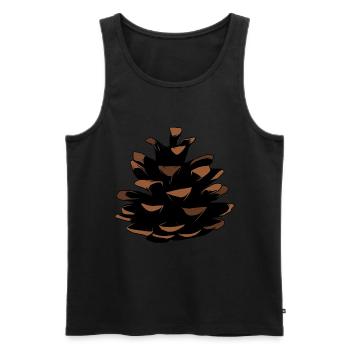 Pine cones tree nature forest trees nature lover - Men's Premium Organic Tank Top - black - Front - AI Model Male 178 light (178cm)