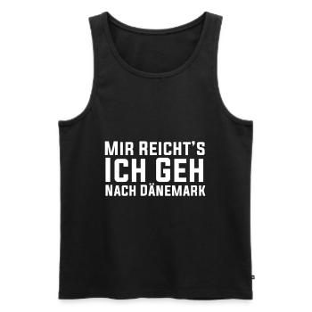 Dänemark Auswandern Skandinavien Geschenk - Männer Premium Bio Tank Top - Schwarz - Vorne - Michal (187cm)