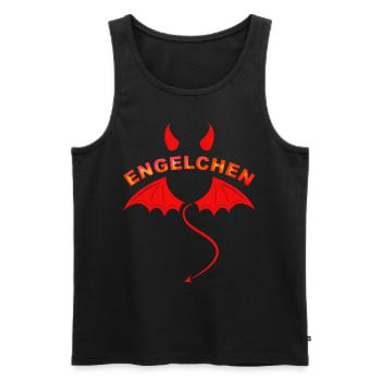 Teufel als Engelchen Lustiges Teufelchen Kostüm - Männer Premium Bio Tank Top - Schwarz - Vorne - AI Model Male 178 light (178cm)